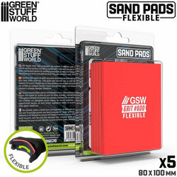 Green Stuff World Rigid Sanding Pads 600 Grit Red