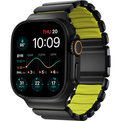 Nomad Stratos Titanium FKM Λουράκι Μεταλλικό Black / Volt (Apple Watch 42 / 44 / 45 / 46 / 49mm)