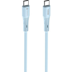 Forcell Braided USB-C to USB-C 100W 1m Light Blue 022861