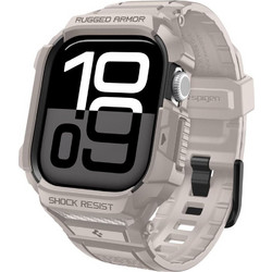 Spigen Rugged Armor Pro 2 Πλαστική Θήκη με Λουράκι για Apple Watch 11 / 10 42mm Μπεζ
