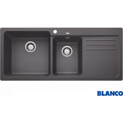 Blanco Naya 8 S Ένθετος Νεροχύτης Γρανίτη Rock Grey Δεξιά Ποδιά 116x50cm