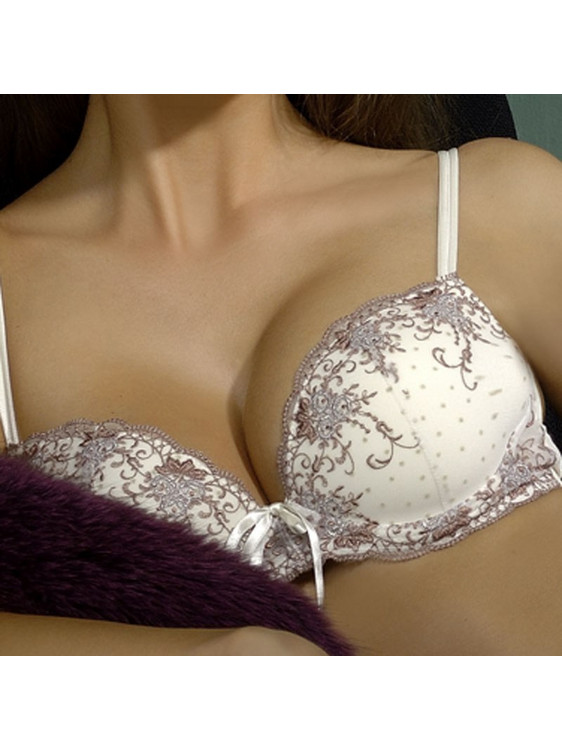 Miss Rosy Σουτιέν Balconette Push Up με Μπανέλα Εκρού 495