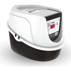 M-Pets Tima Τουαλέτα Γάτας Κλειστή Λευκή Μαύρη Μ60xΠ45xΥ42.4cm