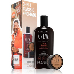 American Crew Ανδρικό Σετ Περιποίησης Μαλλιών Pomade 50gr + 3in1 Σαμπουάν 250ml