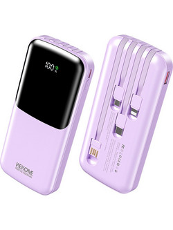 WK WP-65 Power Bank 10000mAh 22.5W με Θύρα USB-A & Θύρα USB-C Power Delivery Purple