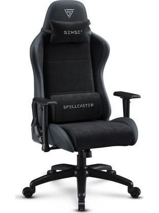 SENSE7 Spellcaster FUKU XL Καρέκλα Gaming Δερματίνης με Ρυθμιζόμενα Μπράτσα Μαύρη 5902659845221