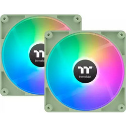 Thermaltake CT120 Case Fan 120mm ARGB με Σύνδεση 3-Pin 4-Pin PWM 2τμχ Matcha Green