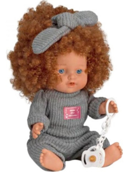 Magic Baby Κούκλα Betty Curly Hair με Κόκκινα Μαλλιά & Πιπίλα 30cm