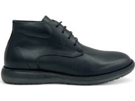 Kricket Ανδρικά Μποτάκια Δερμάτινα Μαύρα 25XT-1057B-4