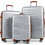 Costway BL10015SL Σετ Βαλίτσες 3τμχ Ασημί