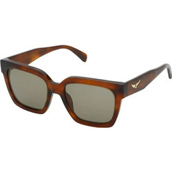 Zadig & Voltaire SZV407 0802 Γυναικεία Γυαλιά Ηλίου Τετράγωνα Κοκάλινα Καφέ με Καφέ Φακό