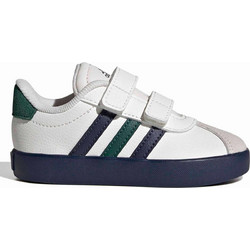 Adidas VL Court 3.0 Παιδικά Sneakers Λευκά Navy Μπλε Πράσινα IH3964