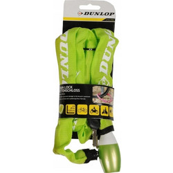 Dunlop Αντικλεπτική Αλυσίδα Μηχανής με Κλειδαριά 120cm Πράσινη 8711252416984