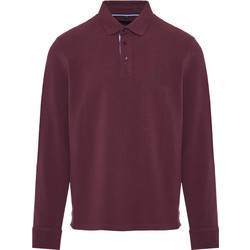 Funky Buddha Ανδρική Μπλούζα Polo Μακρυμάνικη Μπορντό FBM012-001-11