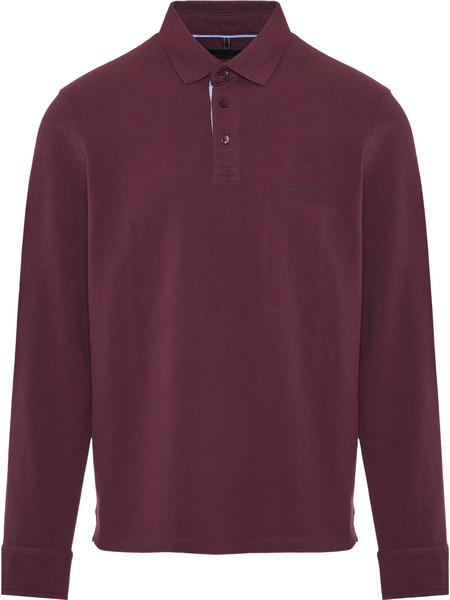 Funky Buddha Ανδρική Μπλούζα Polo Μακρυμάνικη Μπορντό FBM012-001-11