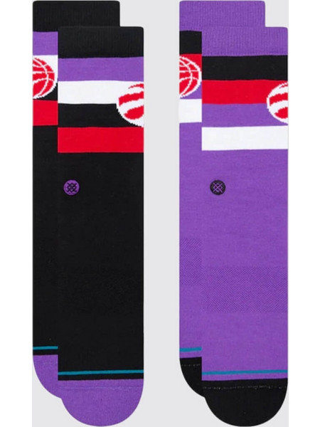 Stance Raptors Ανδρικές Κάλτσες Ψηλές με Σχέδια Μαύρες Μωβ 2Pack A555C22RPT-RED
