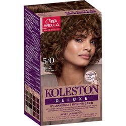 Wella Koleston Deluxe 5/0 Ανοιχτό Καστανό Φυσικό Μόνιμη Βαφή Μαλλιών Xωρίς Αμμωνία 110ml