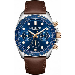 Lee Cooper Ανδρικό Ρολόι με Καφέ Δερμάτινο Λουράκι LC08233.392