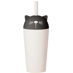 Asobu Bestie Sippy Cat Παιδικό Παγούρι Θερμός Ανοξείδωτο με Καλαμάκι Λευκό 720ml