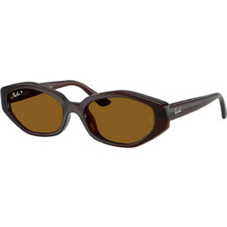 Ray-Ban RB4473D 714 Γυναικεία Γυαλιά Ηλίου Πολυγωνικά Κοκάλινα Καφέ με Καφέ Φακό