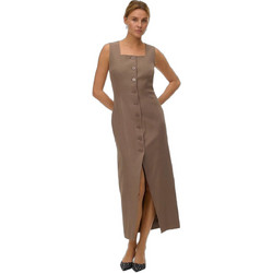 Vero Moda Midi Καλοκαιρινό Καθημερινό Φόρεμα Καφέ 10341299