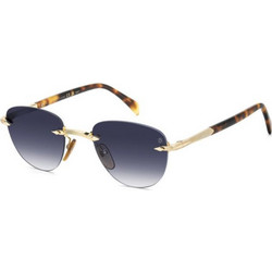 David Beckham DB1224/S 0NR/08 Ανδρικά Γυαλιά Ηλίου Aviator Κοκάλινα Χρυσό Ταρταρούγα με Μπλε Φακό