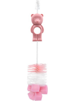 Lorelli Bear Βούρτσα Καθαρισμού Μπιμπερό Ροζ 10240260005
