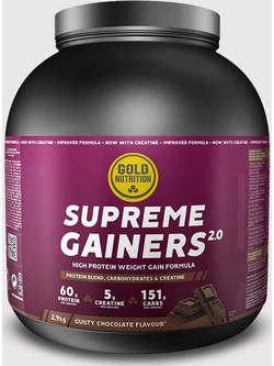 Gold Nutrition Supreme Gainers 2.0 Guilty Chocolate Πρωτεΐνη Ορού Γάλακτος Όγκου 2.9kg