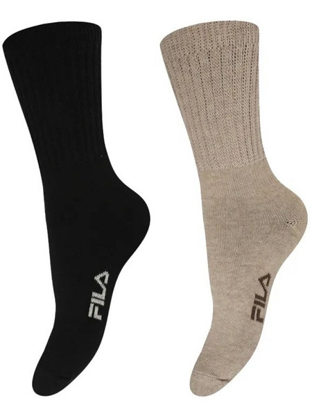 Fila Ανδρικές Κάλτσες Ψηλές Μαύρες Μπεζ 2Pack F3611-551