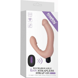 Lovetoy Joy Strapless Strap On με Δόνηση Flesh