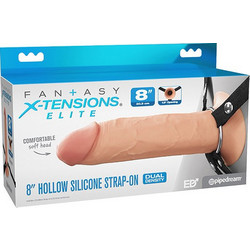 Pipedream Fantasy X-tensions Elite 8" Hollow Harness Strap On με Dildo 21.5cm Flesh