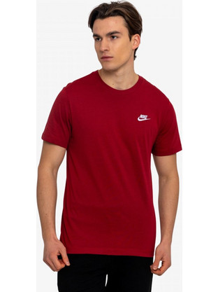 Nike Sportswear Clu Ανδρικό Αθλητικό T-Shirt Καφέ AR4997-613