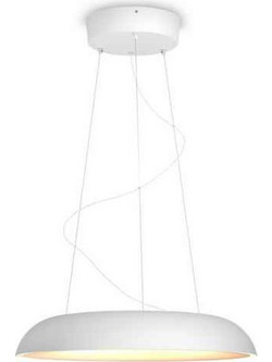 Philips Amaze Κρεμαστό Φωτιστικό Οροφής Καμπάνα Μονόφωτο LED με Ρυθμιζόμενο Λευκό Φως Λευκό Φ43.4x73cm 929003054801