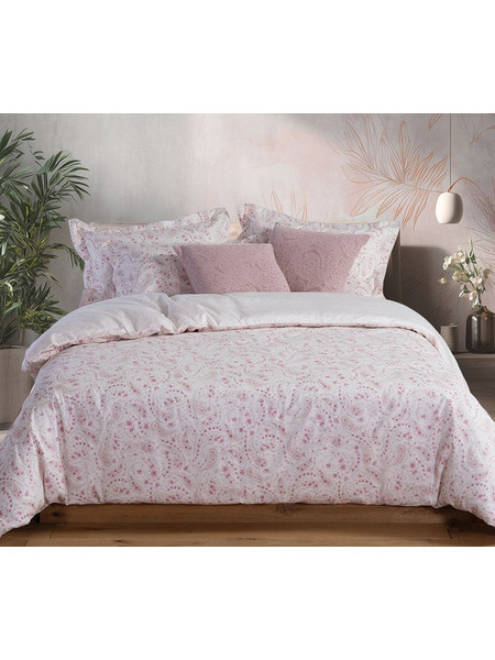 Nef-Nef Σετ Σεντόνια King Size Βαμβακοσατέν 270x280 Mirelle Ecru Pink