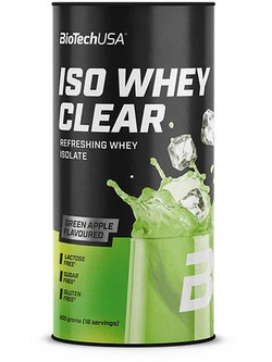 Biotech USA ISO Whey Clear Green Apple Πρωτεΐνη Ορού Γάλακτος Γράμμωσης Χωρίς Λακτόζη & Γλουτένη 400gr