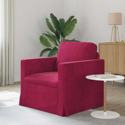 vidaXL Πολυθρόνα Relax Βελούδινη Κόκκινη 42024409