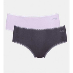 Sloggi Βαμβακερά Γυναικεία Slip με Δαντέλα 2Pack 10207340-M007