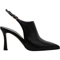 Fardoulis Γόβες Slingback Δερμάτινες με Τακούνι Στιλέτο Μαύρες 749-84A