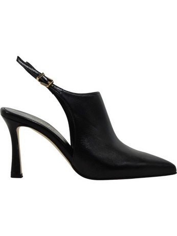 Fardoulis Γόβες Slingback Δερμάτινες με Τακούνι Στιλέτο Μαύρες 749-84A