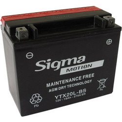 Sigma Μπαταρία Μοτοσυκλέτας YTX20L-BS 270A 18Ah