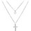 So Charm Γυναικείο Κολιέ Διπλό από Ατσάλι Ασημί με Swarovski BS2742-ARGENT