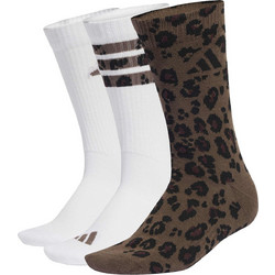 Adidas Performance Leo Ανδρικές Κάλτσες Ψηλές Λευκές Καφέ 3Pack KC5735