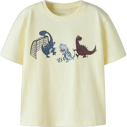 Name It Dino Playing Παιδικό T-Shirt Κοντομάνικο Κίτρινο 13241567