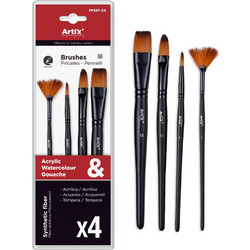 ArtiX Paints Σετ Πινέλα Ζωγραφικής 4τμχ PP387-03