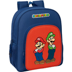Safta Super Mario Mamma Mia Σχολική Τσάντα Πλάτης Νηπιαγωγείου Μπλε Κόκκινη S4313699