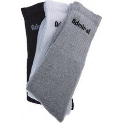 Admiral Ανδρικές Κάλτσες Ψηλές Μαύρες Λευκές Γκρι 3Pack 2921900001