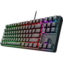 Trust GXT864 Cada Μηχανικό Gaming Πληκτρολόγιο TenKeyLess με Huano Brown Διακόπτες RGB Black