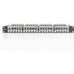 Digitus DN-91424 Ethernet Patch Panel Keystone Rack 1U 19" 48 Θυρών Shielded