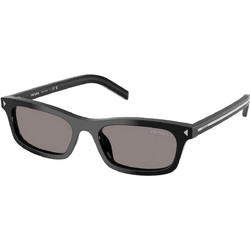 Prada PR05S 16K03D Ανδρικά Γυαλιά Ηλίου Ορθογώνια Κοκάλινα Μαύρα με Μαύρο Φακό