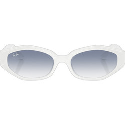 Ray-Ban RB4473D 677219 Γυναικεία Γυαλιά Ηλίου Οβάλ Κοκάλινα Λευκά με Μπλε Φακό
